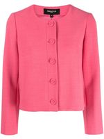 Paule Ka blazer boutonné à design sans col - Rose