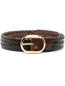 TOM FORD ceinture en cuir tressé à boucle - Marron