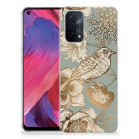 TPU Case voor OPPO A74 5G | A54 5G Vintage Bird Flowers - thumbnail