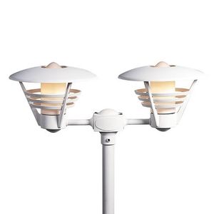 Lantaarnpaal opzetstuk Gemini 2-lichts 33 cm matwit 501-250