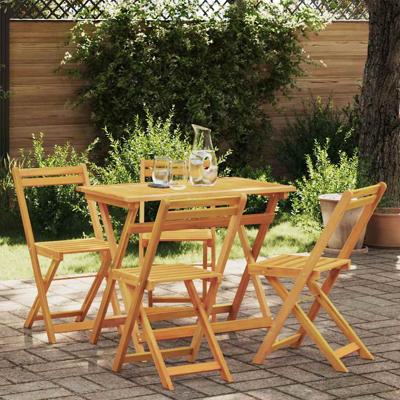 Bistroset 5 pcs Bruin Massief acaciahout