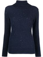 Fabiana Filippi roll-neck long-sleeve jumper - BLUE