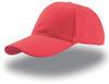 Atlantis AT614 Liberty Six Cap - Red - One Size - thumbnail