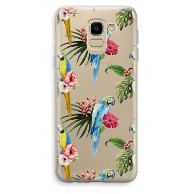 Kleurrijke papegaaien: Samsung Galaxy J6 (2018) Transparant Hoesje