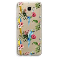 Kleurrijke papegaaien: Samsung Galaxy J6 (2018) Transparant Hoesje