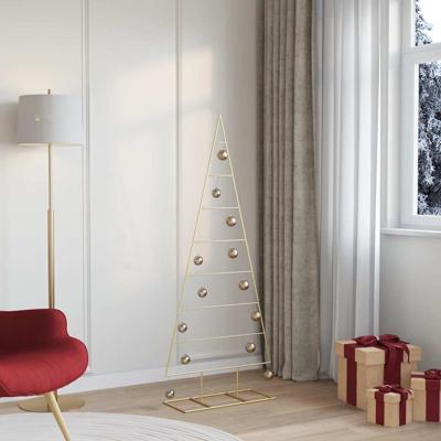 Metalen kerstboom met standaard Goud 150 cm Poedergecoat staal Metalen kerstboom met standaard Goud 150 cm Poedergecoat staal
