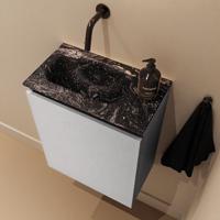 Toiletmeubel Mondiaz Ture Dlux | 40 cm | Meubelkleur Plata | Eden wastafel Lava Links | Zonder kraangat