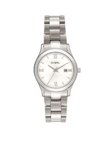 Olympic OL66DSS009 Horloge Forli staal zilverkleurig-wit 30 mm