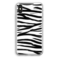 Zebra pattern: iPhone X Transparant Hoesje