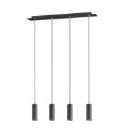 Trio Hanglamp Marley 4-lichts mat zwart 312400432