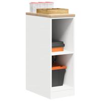 Garagekast 30x51x85 cm massief grenenhout wit