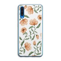 Peachy flowers: Samsung Galaxy A50 Transparant Hoesje