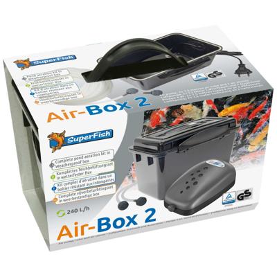 Superfish Air-Box Nr.2 Luchtpomp voor Vijvers - 240 L/u Incl. Accessoires, 4W