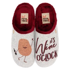 Hot Potatoes Pantoffels Zeven 61048 Grijs maat