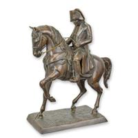 A BRONZE SCULPTURE OF NAPOLEON ON HORSEBACK
