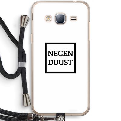 Negenduust vierkant: Samsung Galaxy J3 (2016) Transparant Hoesje met koord