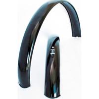 Curana Stel spatborden 22" cpl. staal zwart