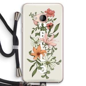 Hello bloemen: HTC U Play Transparant Hoesje met koord