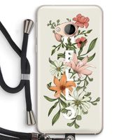 Hello bloemen: HTC U Play Transparant Hoesje met koord