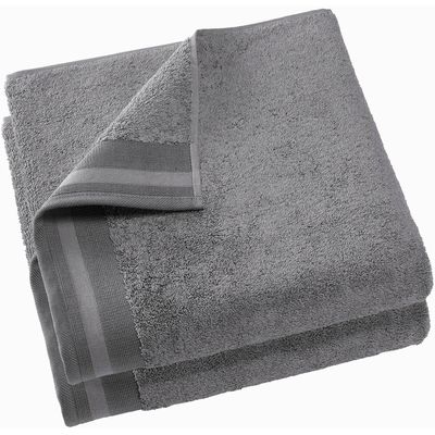 De Witte Lietaer badhanddoek Contessa 70 x 140 cm grijs 2 stuks