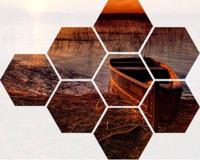 Foto hexagons meerluik 115x123 cm Foto hexagons meerluik 115x123 cm