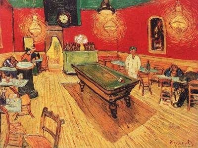 Kunstdruk Vincent Van Gogh - Caffe di notte 80x60cm