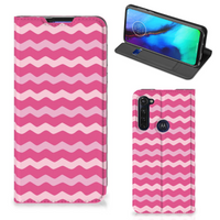 Motorola Moto G Pro Hoesje met Magneet Waves Pink