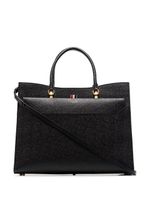 Thom Browne grand sac cabas Duet en cuir grainé - Noir