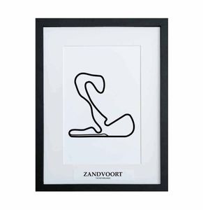 Formule 1 Circuit Zandvoort 3D Print - Zwart