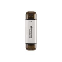 Transcend ts1tesd310s esd310s external ssd, 1tb, usb 10gbps, type c/a, 1050 mb/s, silver - thumbnail