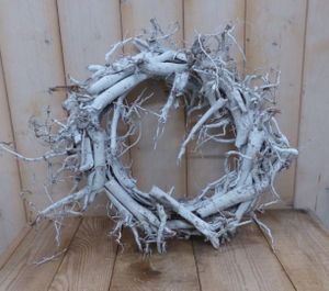 Deco Wortelkrans Wit 30-50 cm - Warentuin mix