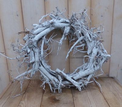 Deco Wortelkrans Wit 30-50 cm - Warentuin mix