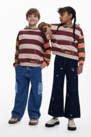 Sweatshirt met gecombineerde strepen - MATERIAL FINISHES - 3/4