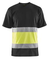 Blåkläder T-Shirt High-Vis 33871030 | Zwart/High-Vis Geel | Maat XS - 7330509524435