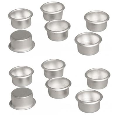 12x metalen dinerskaars houders - decoratie - bloemstukje - kerststukje - Dia 22 mm