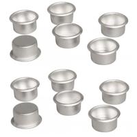 12x metalen dinerskaars houders - decoratie - bloemstukje - kerststukje - Dia 22 mm