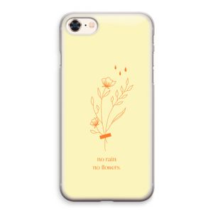 No rain no flowers: iPhone 8 Transparant Hoesje