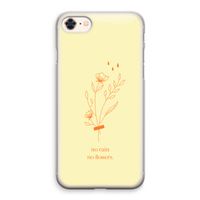 No rain no flowers: iPhone 8 Transparant Hoesje