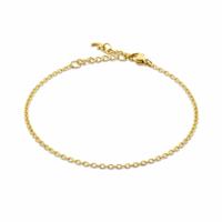 Fijne schakelarmband - Stainless steel - Goud