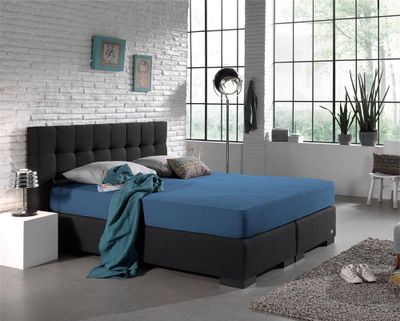 Dreamhouse Dubbel Jersey Matras Hoeslaken Blauw 220 gr