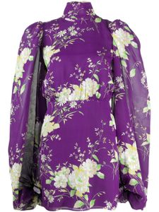 The Attico robe courte Gobi à fleurs - Violet