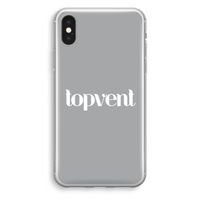 Topvent Grijs Wit: iPhone X Transparant Hoesje