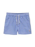 POLO RALPH LAUREN KIDS short de bain à motif Polo Pony - Bleu