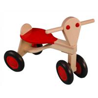 Van Dijk Toys Loopfiets met 4 wielen loopfiets Berken Junior Rood