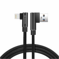 Swissten haakse Lightning naar USB kabel - Arcade - 1.2M - Zwart Swissten haakse Lightning naar USB kabel - Arcade - 1.2M - Zwart