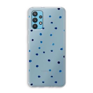 Blauwe stippen: Samsung Galaxy A32 4G Transparant Hoesje