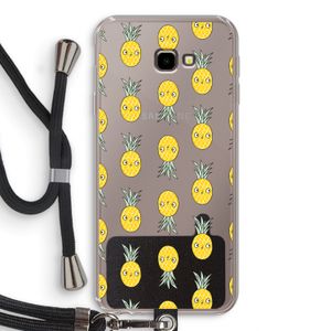 Ananas: Samsung Galaxy J4 Plus Transparant Hoesje met koord