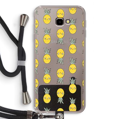 Ananas: Samsung Galaxy J4 Plus Transparant Hoesje met koord