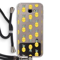 Ananas: Samsung Galaxy J4 Plus Transparant Hoesje met koord