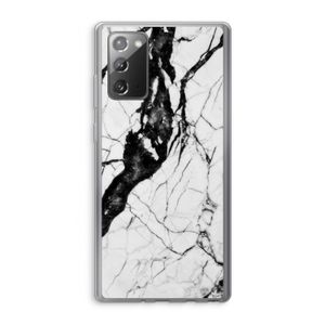 Witte marmer 2: Samsung Galaxy Note 20 / Note 20 5G Transparant Hoesje